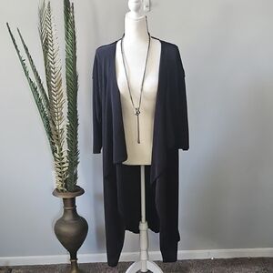 LuLaRoe Black Shirley Waterfall Lightweight Cardigan